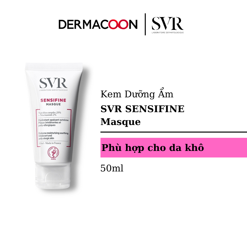 Kem Dưỡng Ẩm Giúp Làm Da Mềm Dịu Dành Cho Da Khô Và Da Bị Kích Ứng SVR SENSIFINE Masque 50ml