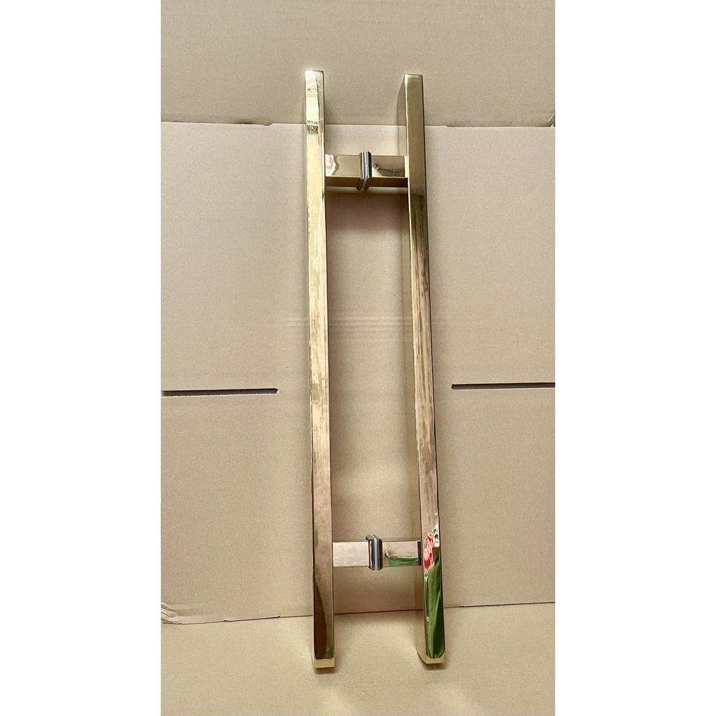 Tay nắm cửa kính cường inox 304 mạ vàng cao cấp