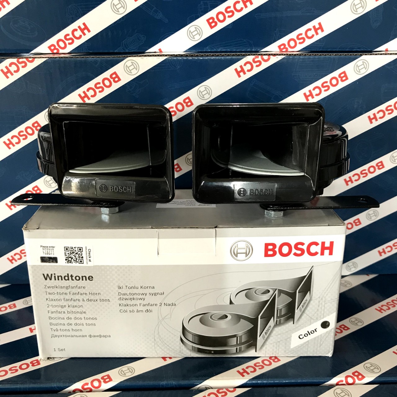 Kèn Còi Sò Xe Tải Bosch Windtone 24V (Bộ 2 Cái)