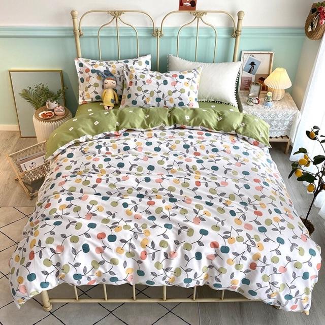 Set Chăn Ga Gối Cotton Living Hàng Nhập Khẩu Cao Cấp Màu Giải Nhiệt Mùa Hè