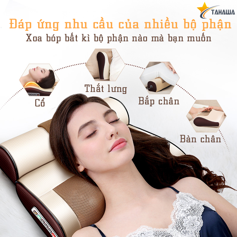 Gối Massage Đa Năng Tahawa TH-G22T là chiếc gối massage cổ vai gáy thư giãn đa năng, cao cấp mang lại nhiều tác dụng, là giải pháp hồi phục sức khoẻ nhanh chóng, lấy lại tinh thần thư giãn thoải mái