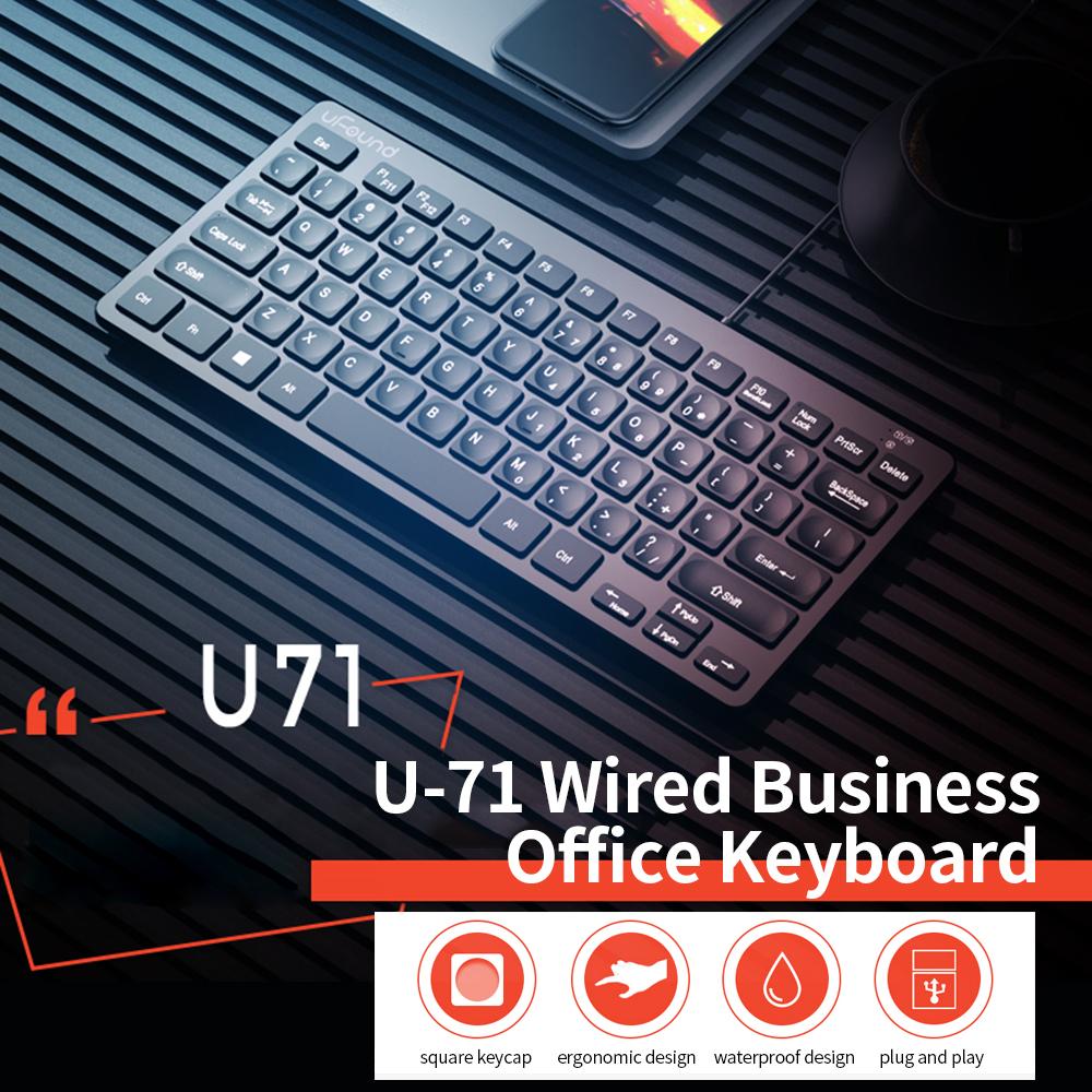 Hình ảnh Bàn phím uFound U-71 dành cho văn phòng doanh nghiệp có dây 78 phím USB
