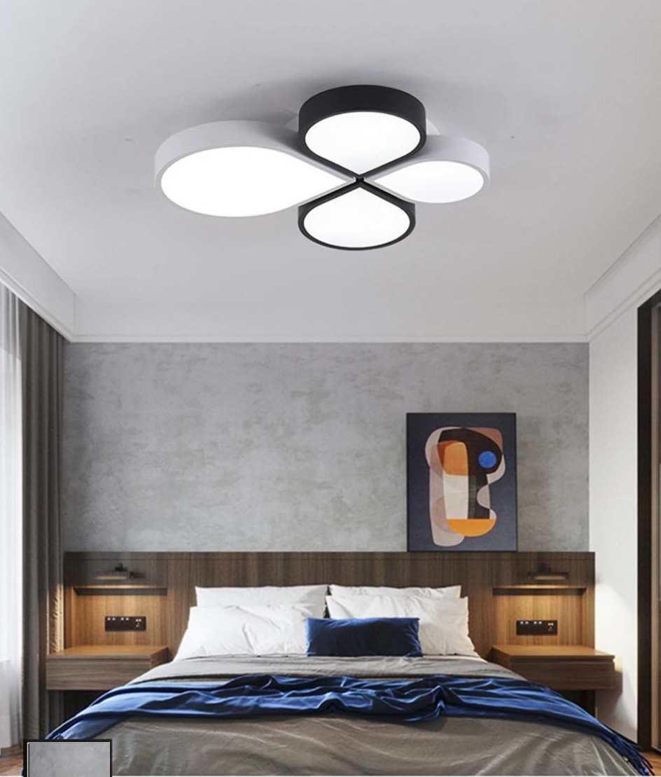 Đèn LED trần, đèn chùm trang trí hình vuông tròn ánh sáng trắng cho phòng ngủ và phòng khách