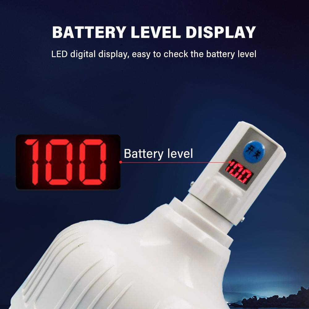 Đèn LED di động USB cung cấp năng lượng khẩn cấp, không thấm nước, 3 chế độ ánh sáng và có móc treo