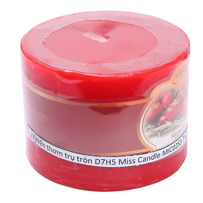 Bộ nến thơm Hạnh Phúc 7 - Bộ 3 nến thơm D7H5, D7H10, D7H15 Miss Candle (Vàng-cam-tím)