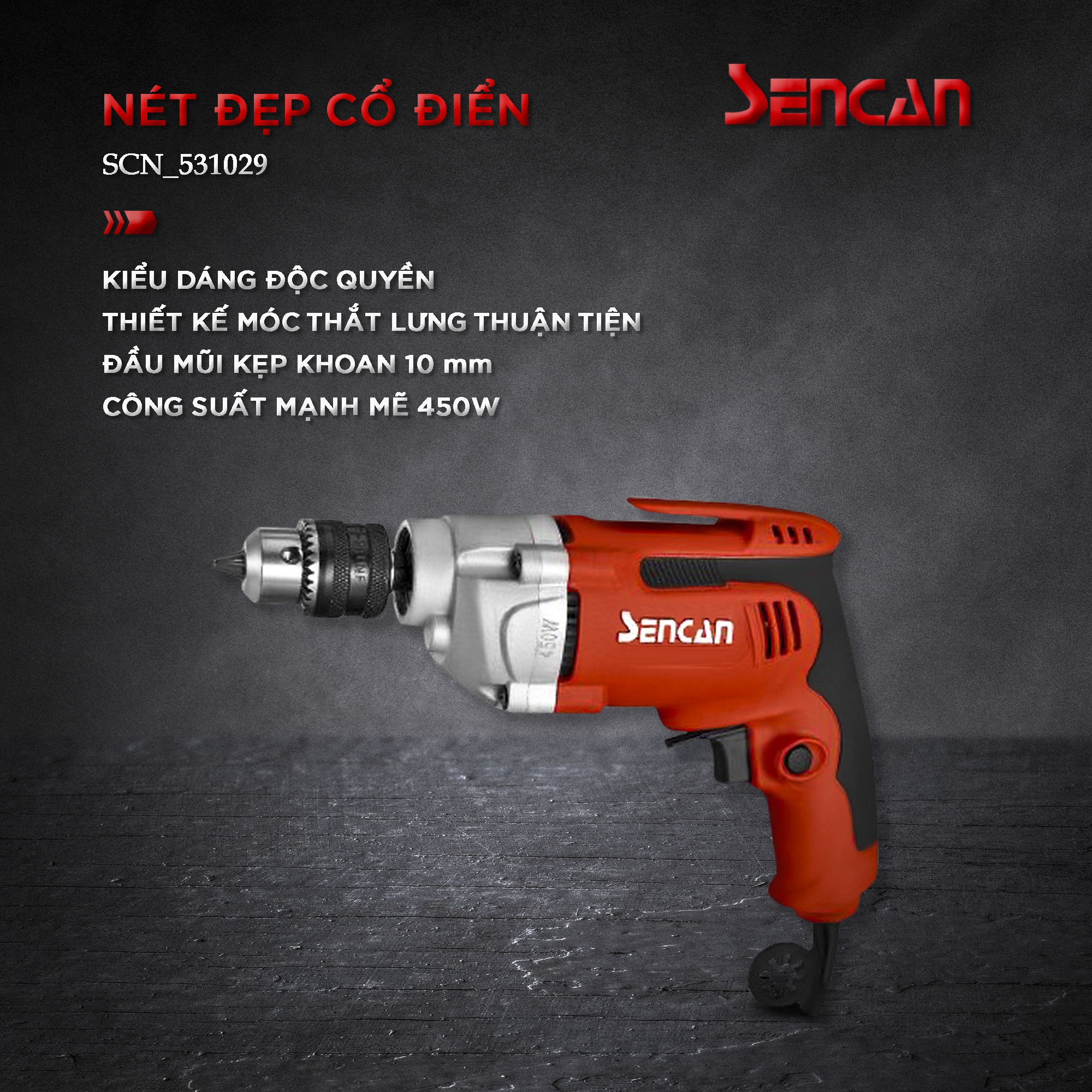 Máy khoan đầu sắt Sencan 531029
