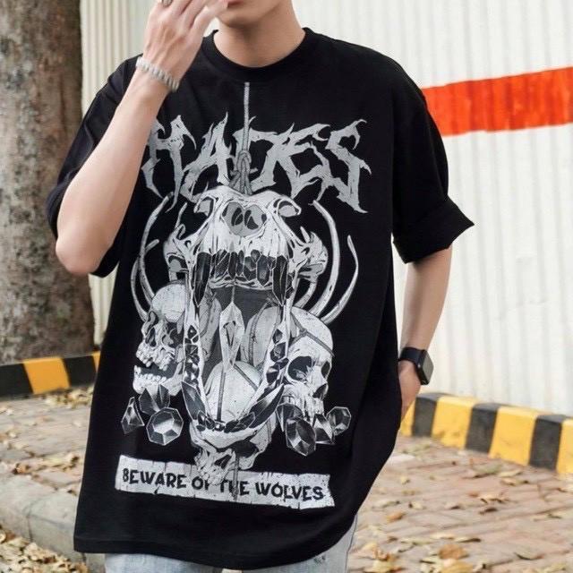 Áo Thun Local Brand Hades Skull Wolf Nam Nữ Oversize Unisex Full Mạc