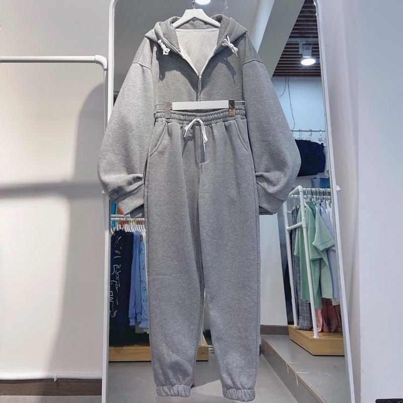 Set đồ nỉ màu nâu ( áo + Quần) unisex ảnh thật bên SSSTore ( nam nữ mặc đều được