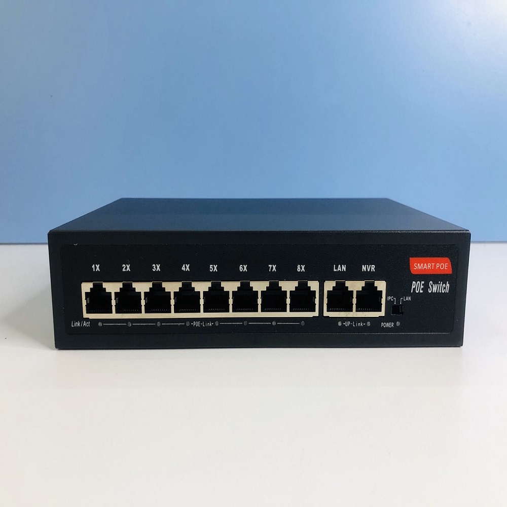 BỘ CHIA NGUỒN Smart PoE Switch 8+2 dùng cho camera IP