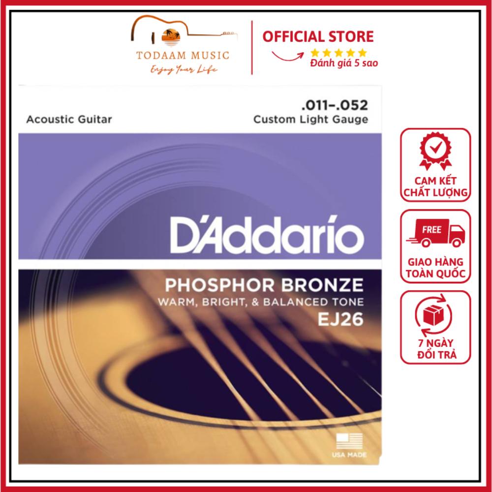 Dây đàn guitar acoustic D'Addario EJ26 thích hợp sinh viên, du ca đường phố