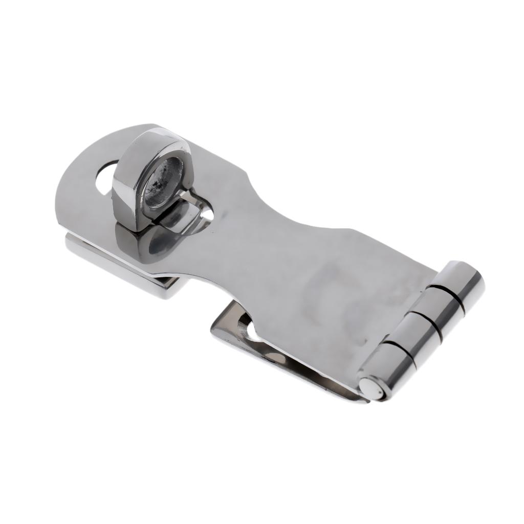 2x Heavy Duty Marine Stainless Steel Safety Swivel Lock Hasp Latch 6.5cm