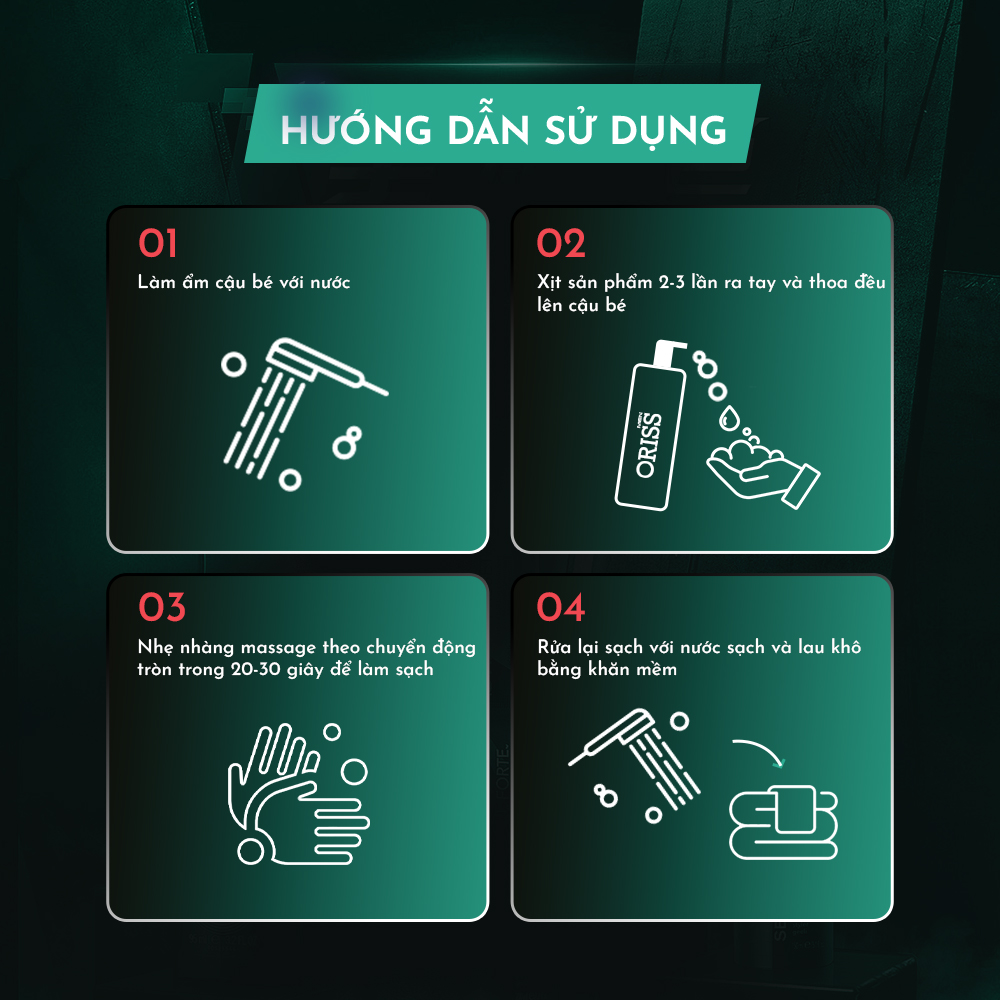 Dung Dịch Vệ Sinh Nam Dạng Bọt Orimen - 120ml/chai