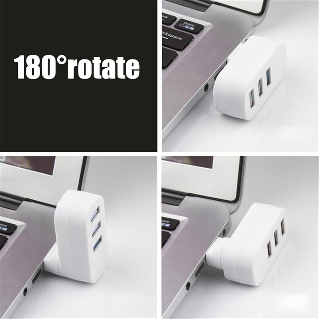 3 Ports USB 3.0 Adapter Hub 1 Male USB 3.0 to 3 Female USB 2.0/3.0 Black