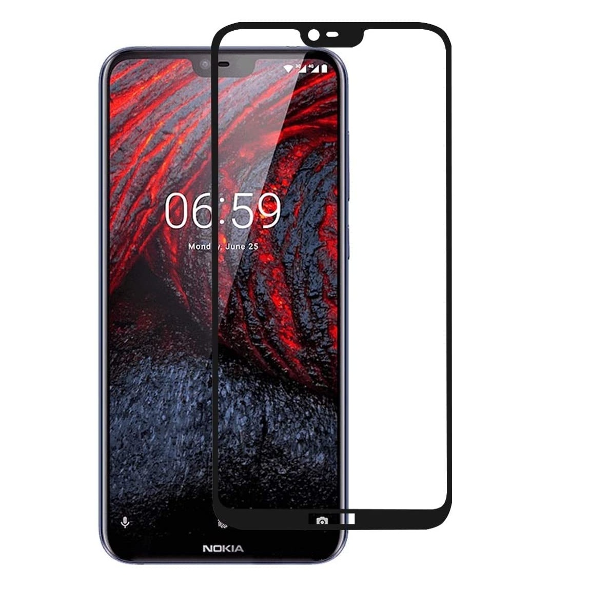 Miếng dán kính cường lực 111D cho Nokia 6.1 Plus / Nokia X6 hiệu HOTCASE full màn hình siêu mỏng chỉ 0.3mm, độ trong tuyệt đối, bo cong bảo vệ viền, độ cứng 9H - Hàng nhập khẩu