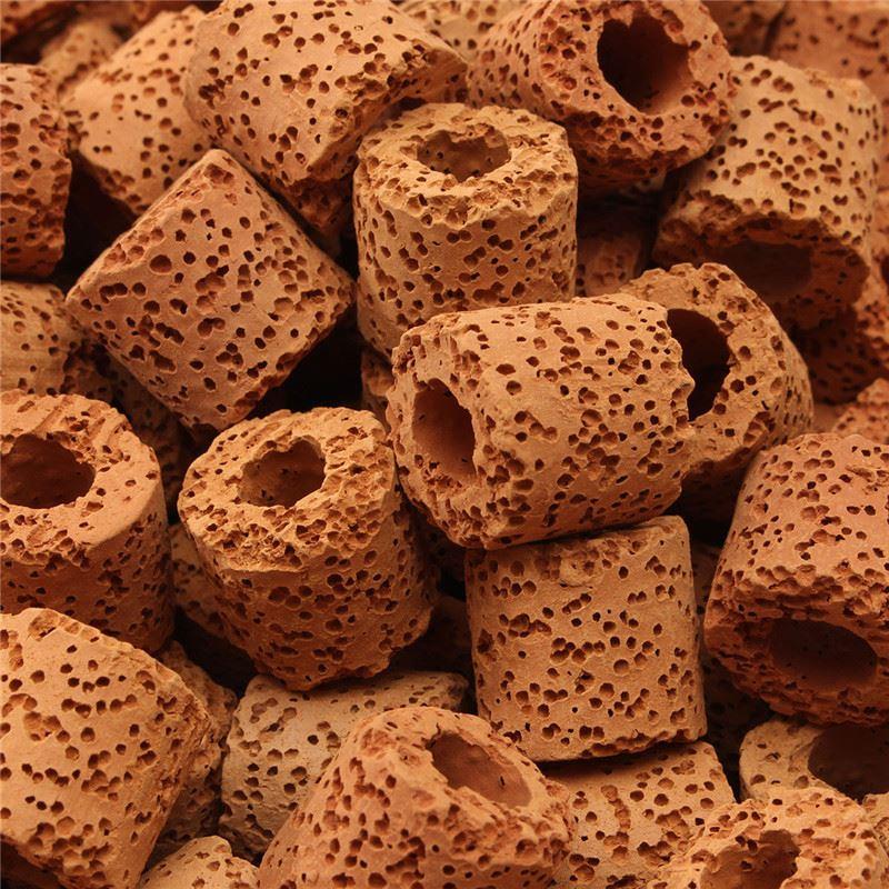500gr Sứ nhẫn đỏ, sứ lỗ lọc nước hồ cá