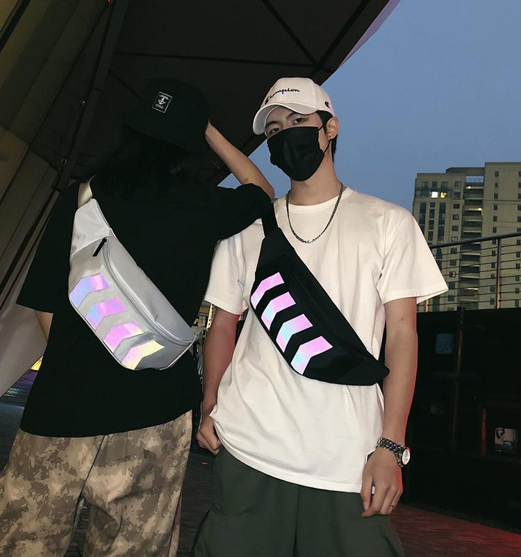 Túi đeo chéo phối sọc phản quang - Túi thể thao chống thấm nước T1222