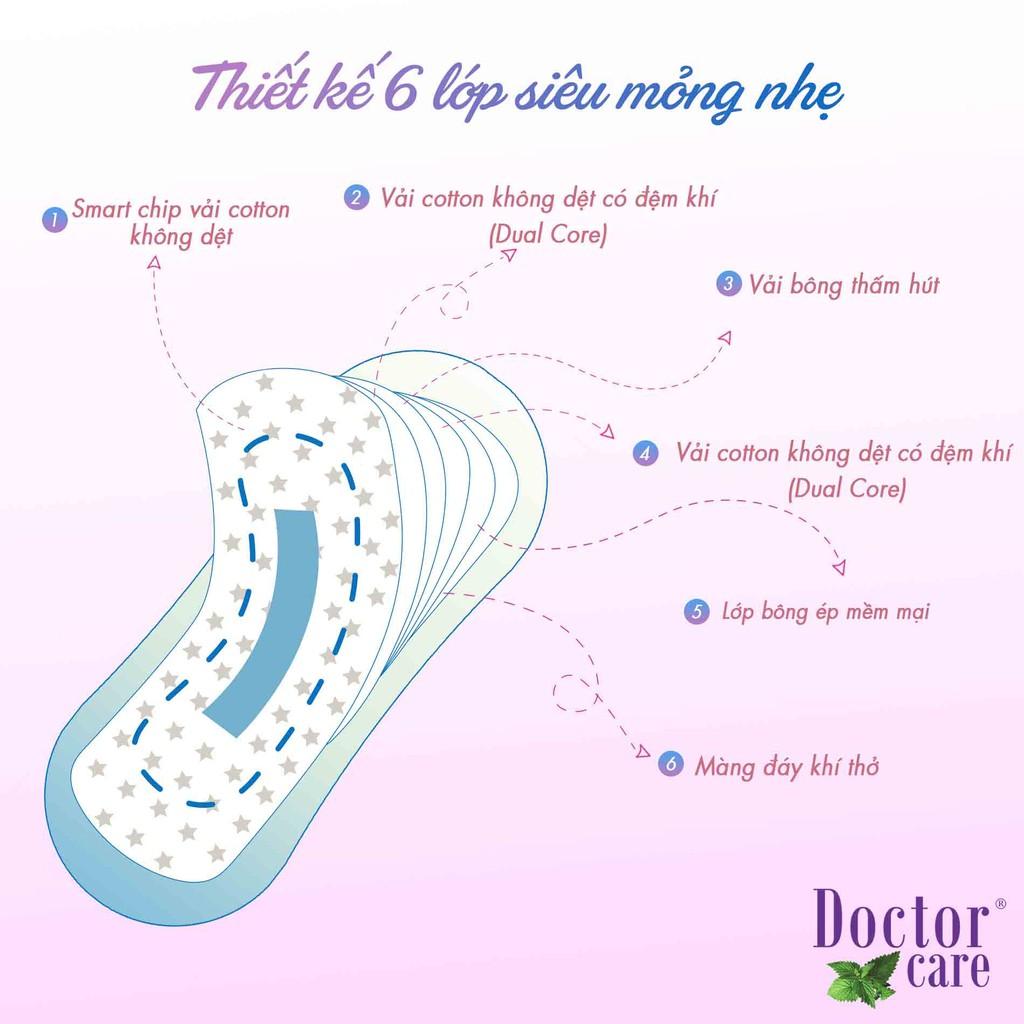 Combo 2 Băng vệ sinh hàng ngày Doctor Care tinh chất  thảo dược  16 cm