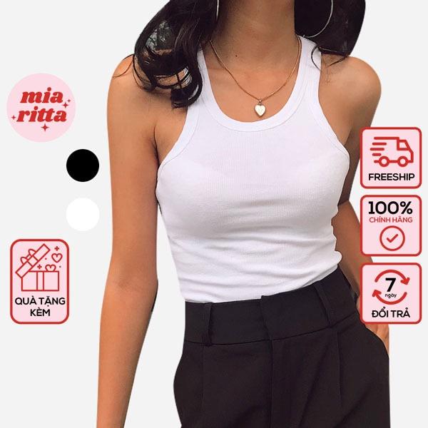 Áo 2 dây tanktop Mia Ritta bản to Mia Tank top Áo thun 3 lỗ màu trơn phong cách A1760 Feedback KH