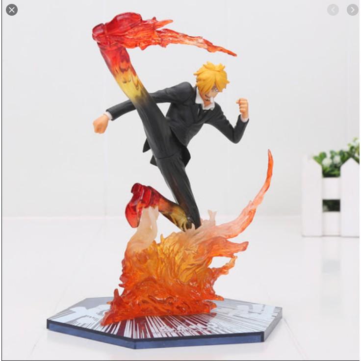 Mô hình One Piece - Sanji đá lửa chi tiết sắc nét màu đậm lửa tươi