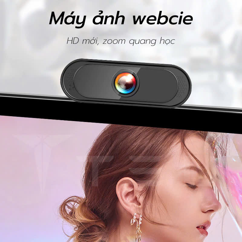 Webcam Cho Máy Tính PC Laptop 720p FullHD Kèm Mic Tích Hợp Micro To Rõ Cho Cuộc Gọi Video Call Zoom Góc Siêu Rộng New Chất Lượng Cao Để Live Stream Học Online Hàng Nhập Khẩu