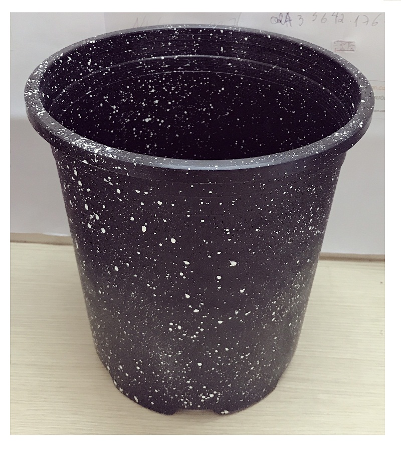 10 Chậu Nhựa Giả Đá Đen size 3