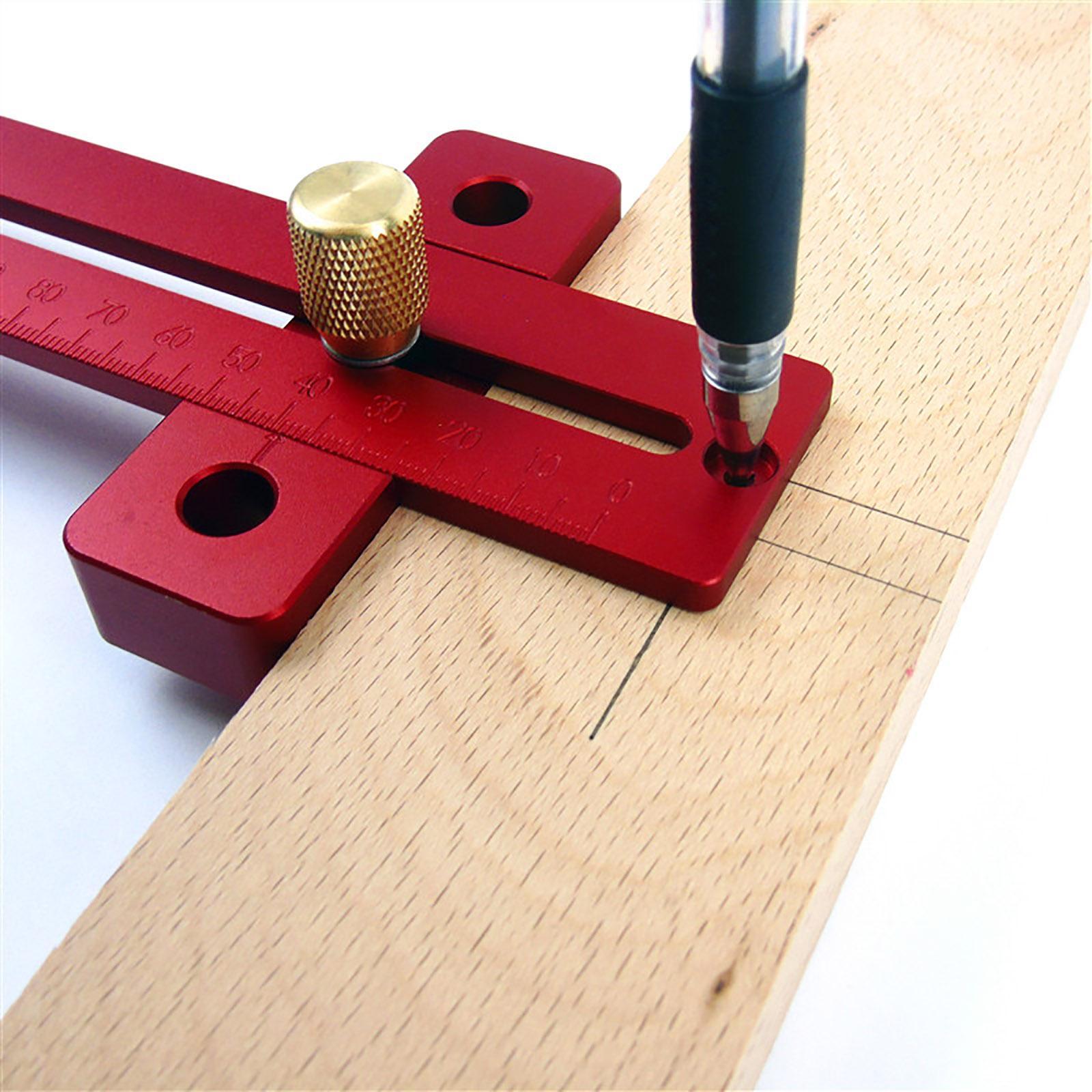 Precision Woodworking Scribe Ruler Gauge for Woodworking Measuring Carpenter