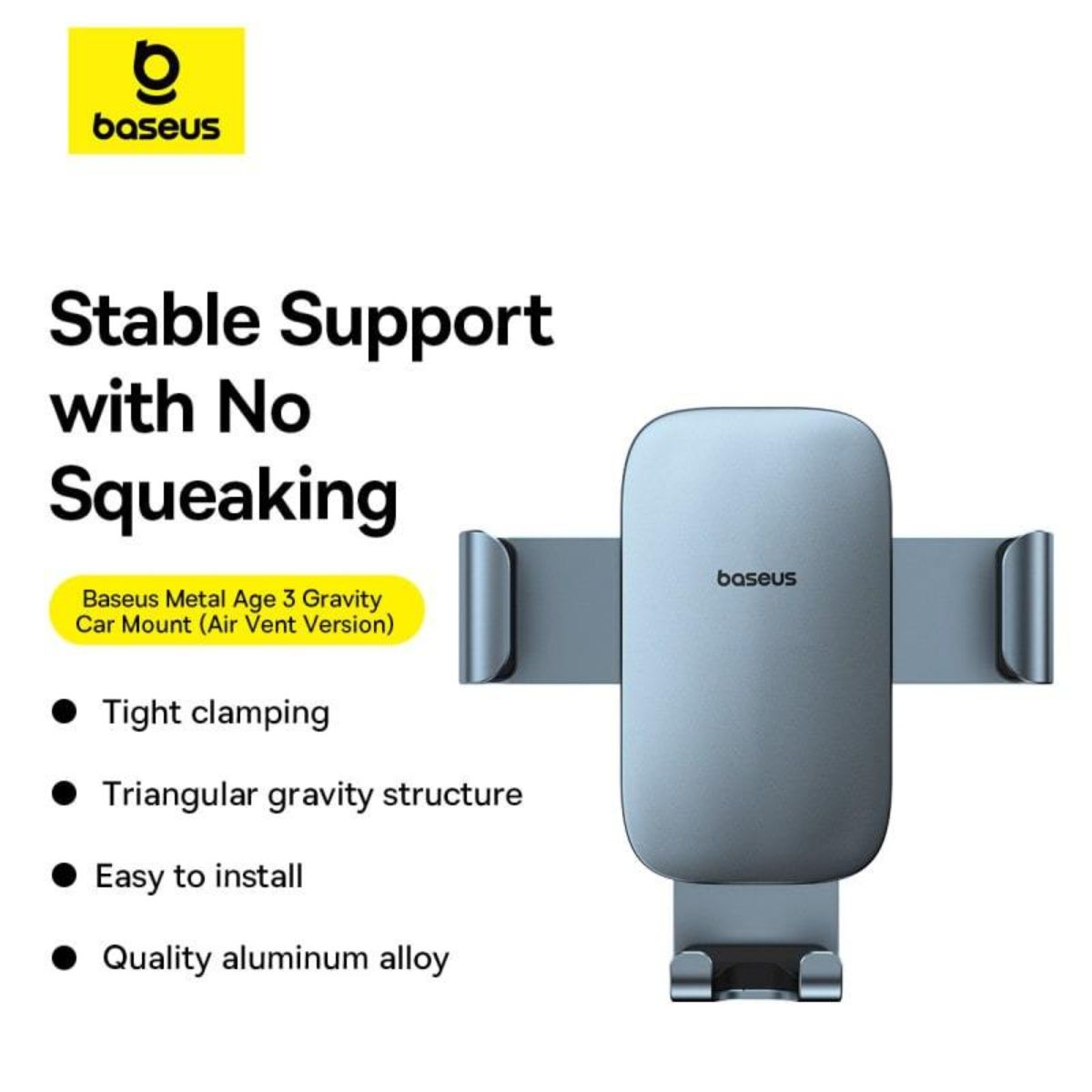 Giá đỡ Baseus Metal Age 3 Gravity Car Mount điện thoại trên ô tô - hàng chính hãng