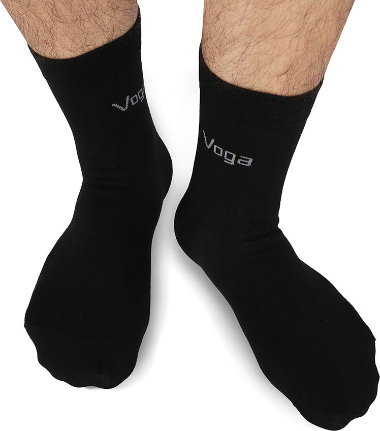 Set 3 Đôi Tất Vớ Nam Cao Cấp Voga Cổ Cao - Đen, Xám, Trắng