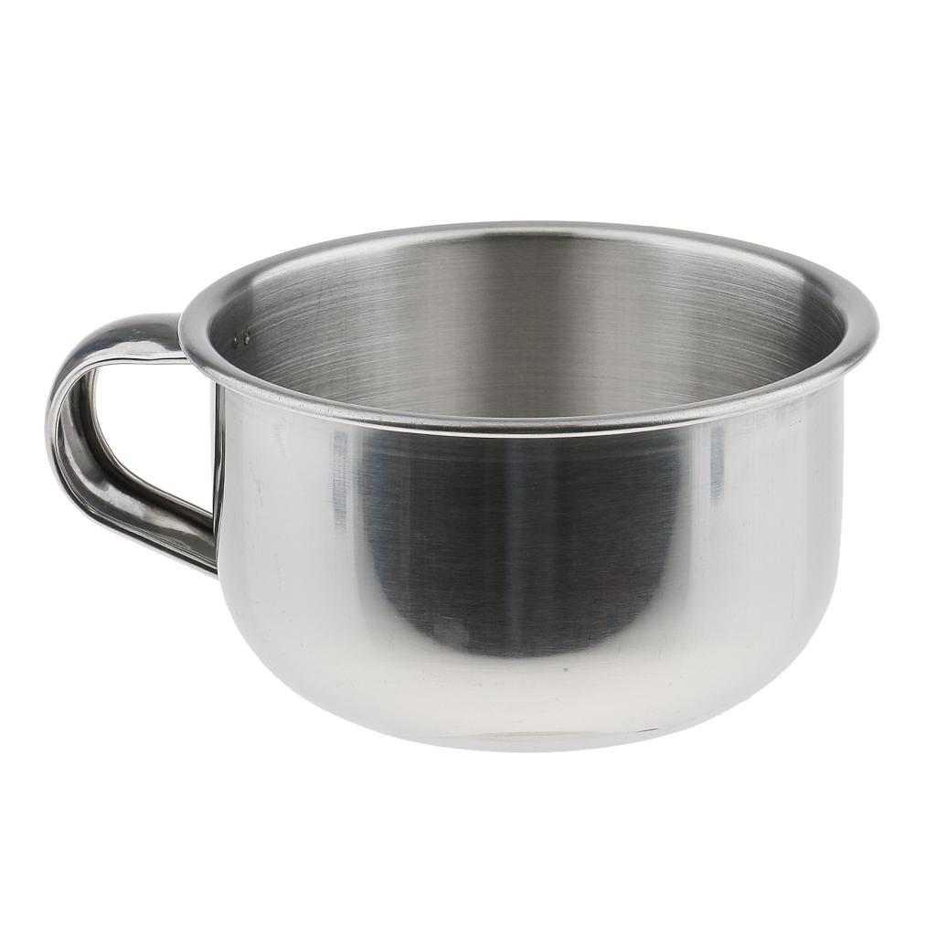 Stainless Steel Men's Shaving Mug Bowl Men Barber Beard Soap Cup for Brush