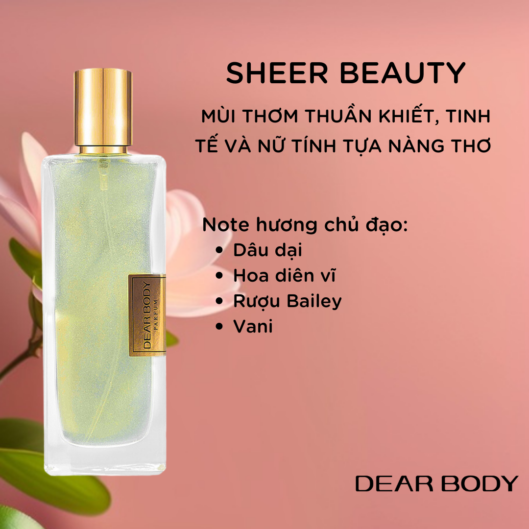 NƯỚC HOA EAU DE PARFUM DEAR BODY KIM TUYẾN 50ml  - Hương Thơm Đa Dạng - Quyến Rũ - Lưu Hương Nhiều Giờ