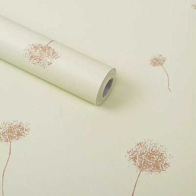 Giấy dán tường decal bồ công anh vàng như hình có keo sẵn 10m x45cm