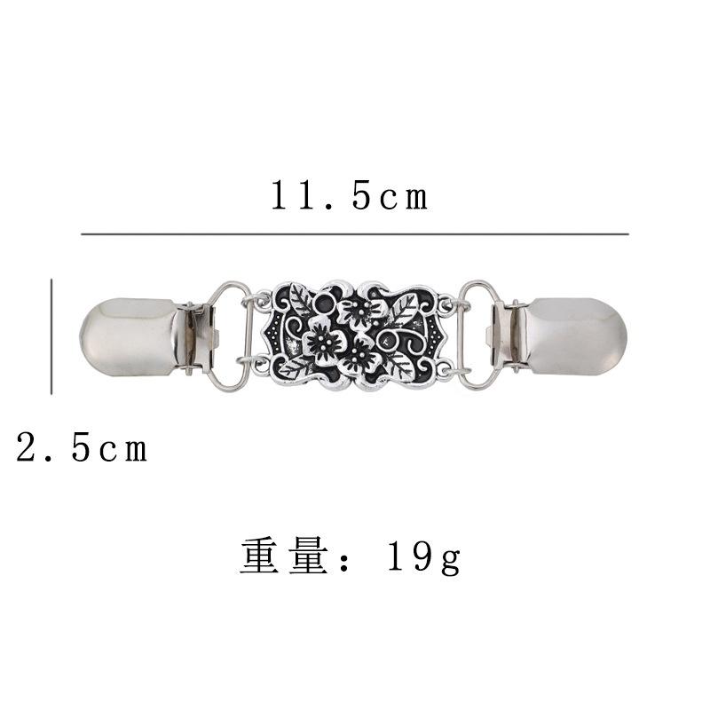 Kẹp áo len, kẹp khăn choàng, kẹp áo kim loại khuôn họa tiết cổ điển PK07