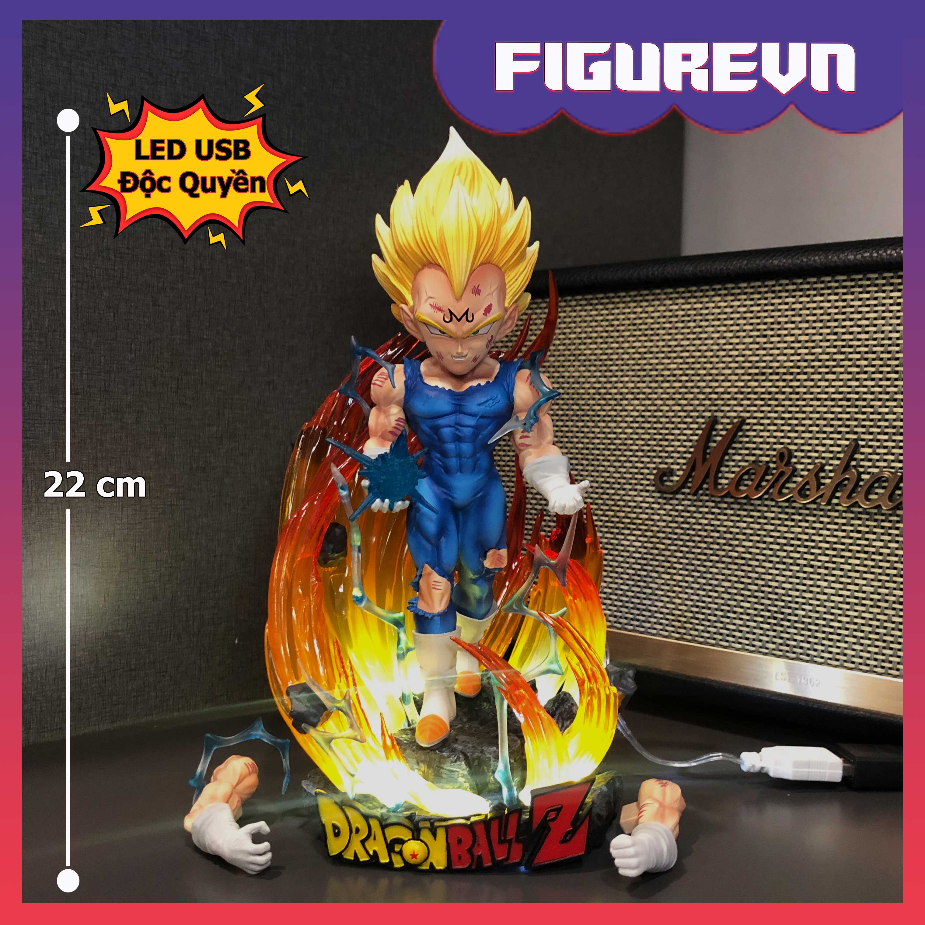 Mô hình Vegeta cực ngầu 22 cm có LED (usb) - Dragon Ball