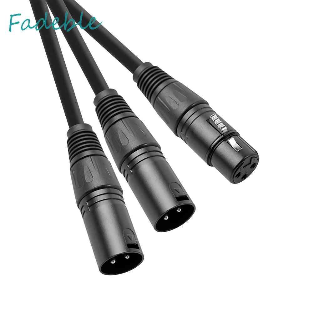 Cáp Chia 3 Pin XLR Sang XLR KéP HìNh Chữ Y 50cm - MàU Đen