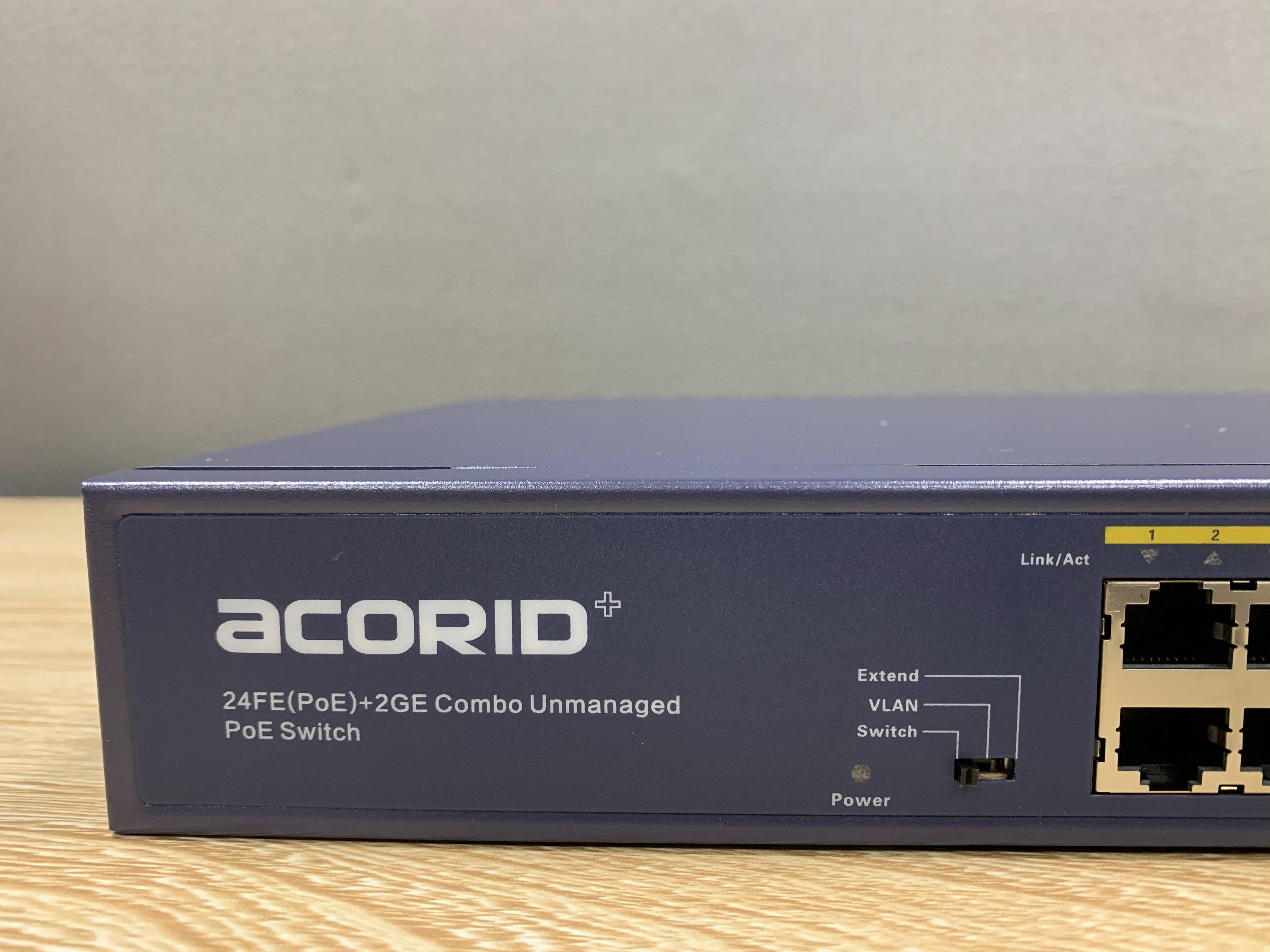 Switch PoE 24 cổng PoE x 2 cổng GE x 2 cổng SFP combo Uplink Acorid LS1724P2C-250W- Hàng nhập khẩu