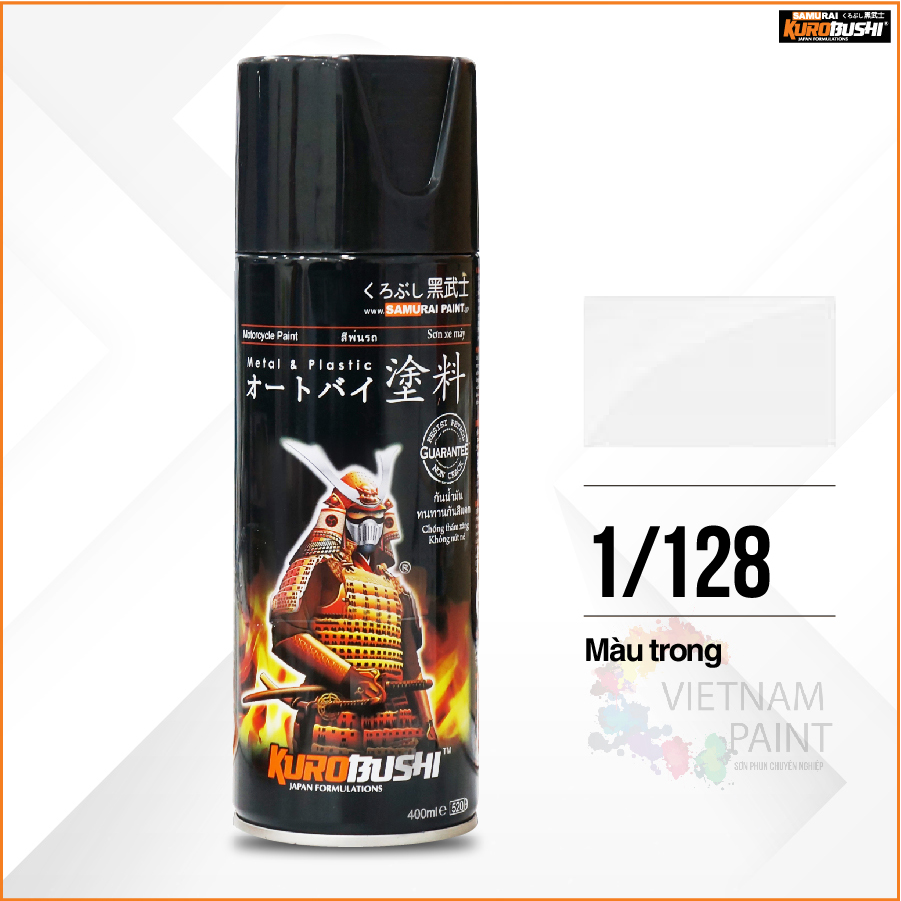 Sơn xịt Samurai Kurobushi - BÓNG 128 (400ml)