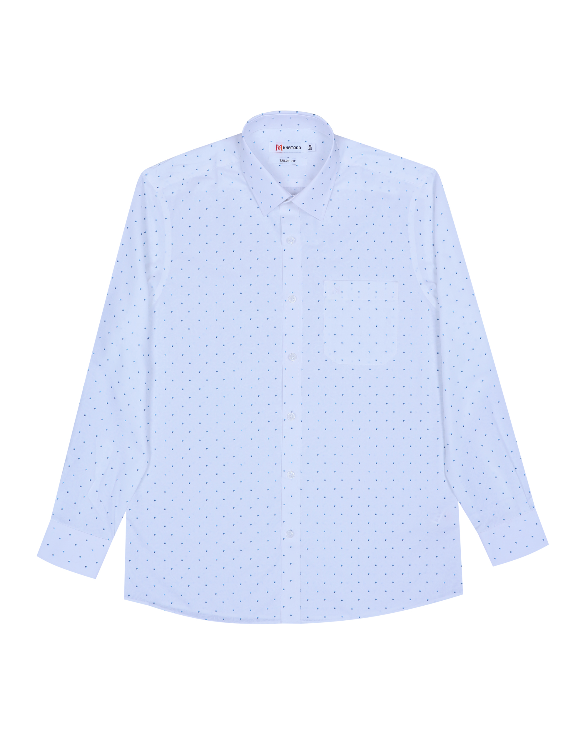 Áo sơ mi nam tay dài form suông Khatoco A1MD498T1-CNIN404-2508-D