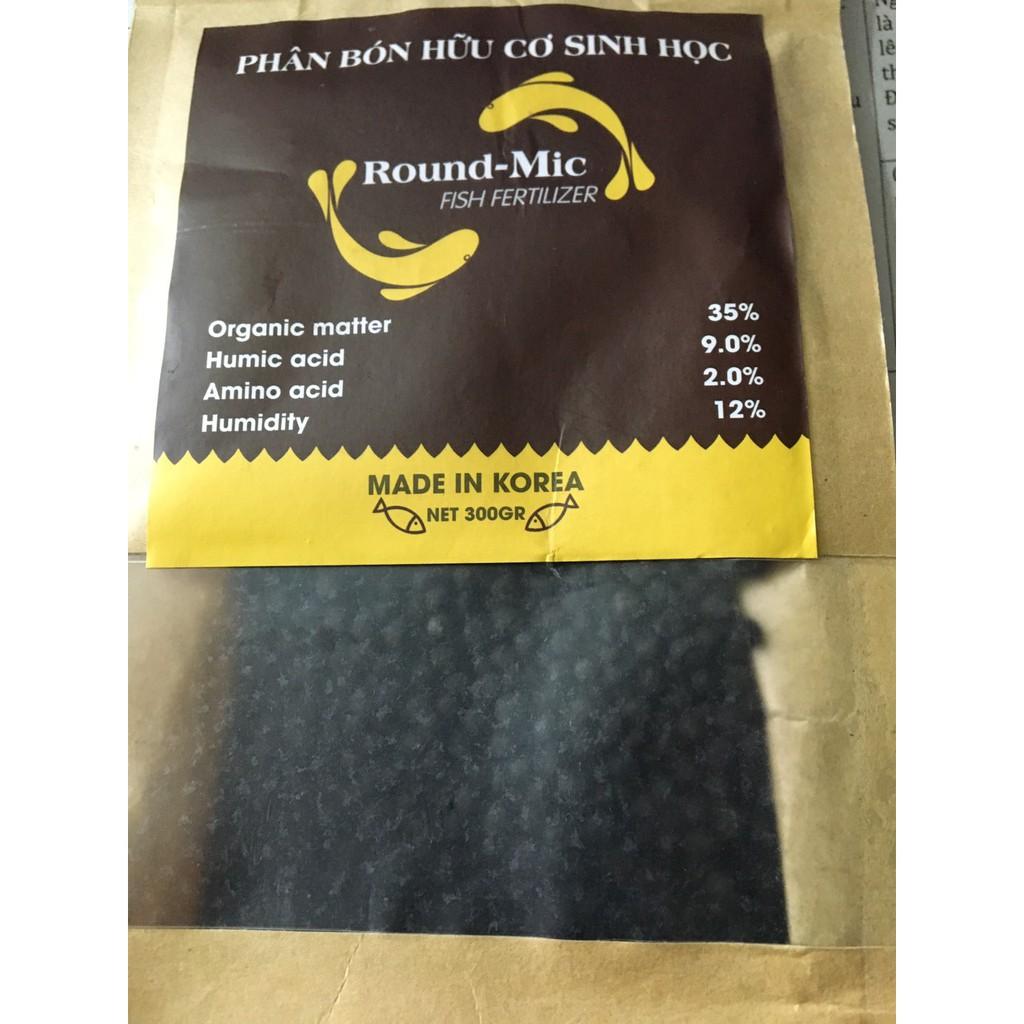 Phân cá hữu cơ sinh học round-mic Hàn quốc gói 300gr