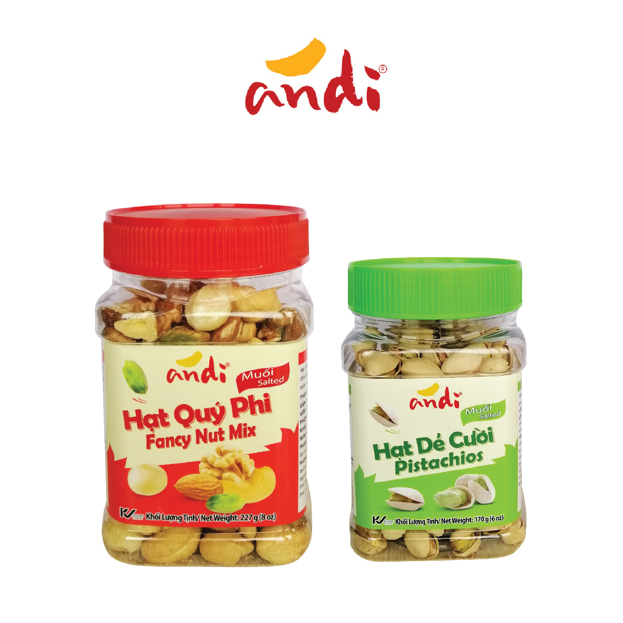 Combo Hạt Dẻ Cười 170g - Hạt Quý Phi 450g