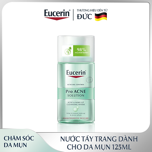 Nước Tẩy Trang Dành Cho Da Nhờn Mụn Eucerin Pro Acne Make Up Cleansing Water 125ml