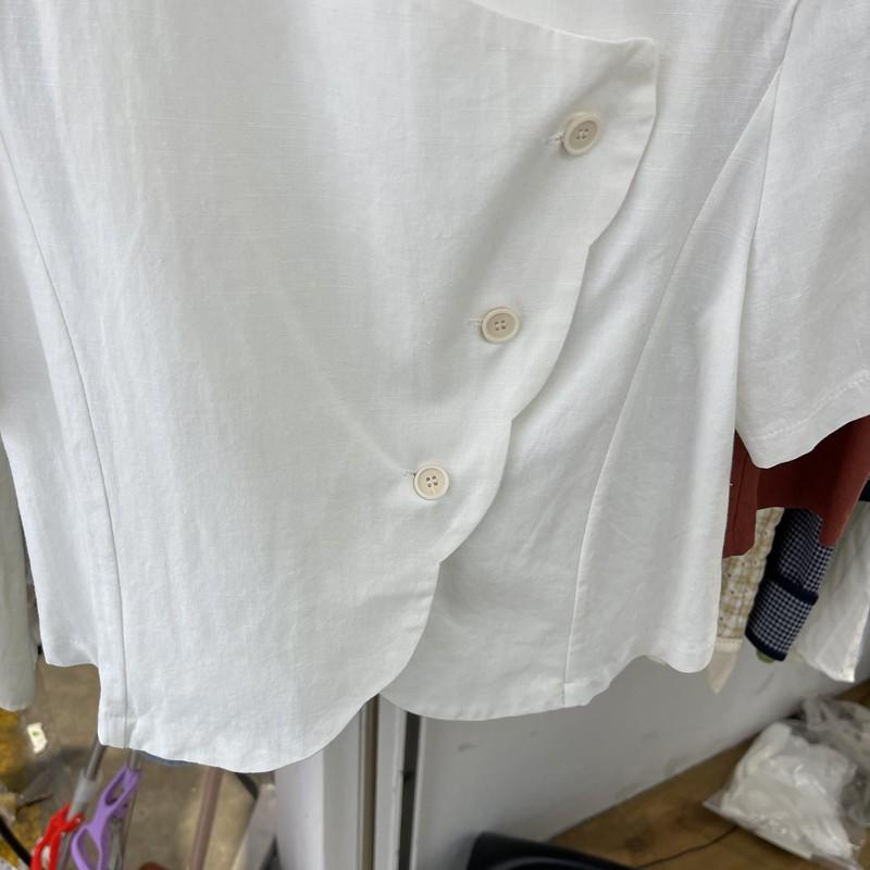 Áo Croptop Linen Cúc Đắp Chéo - MUOJ - Hàng Thiết Kế