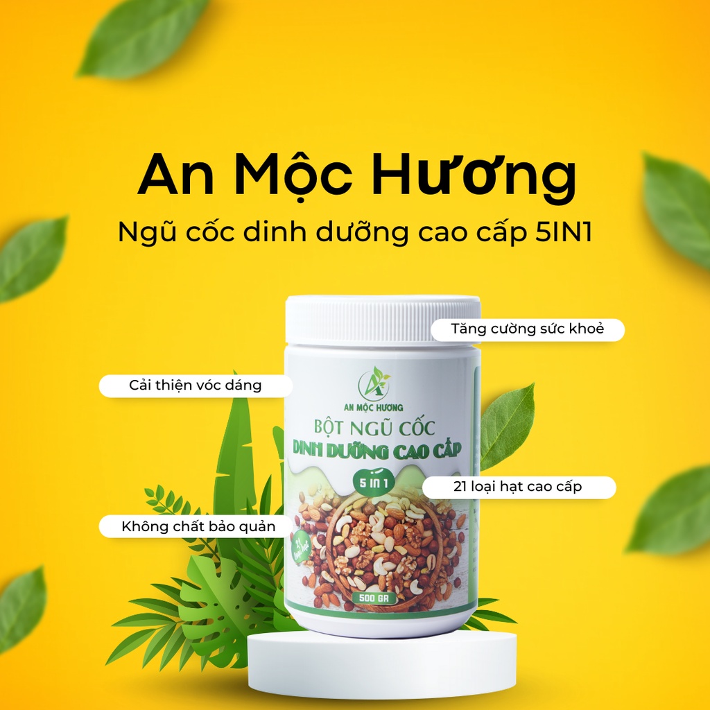 Hình ảnh Bột Ngũ Cốc An Mộc Hương 500G - Thành Phần 21 Loại Hạt Cao Cấp, Tăng Cường Sức Khoẻ, Cải Thiện Vóc Dáng