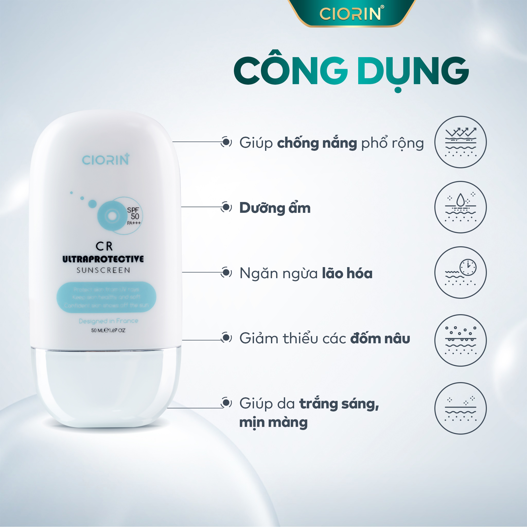 Kem Chống Nắng BB Sinh Học Ciorin Cr Ultra Protective Sunscreen