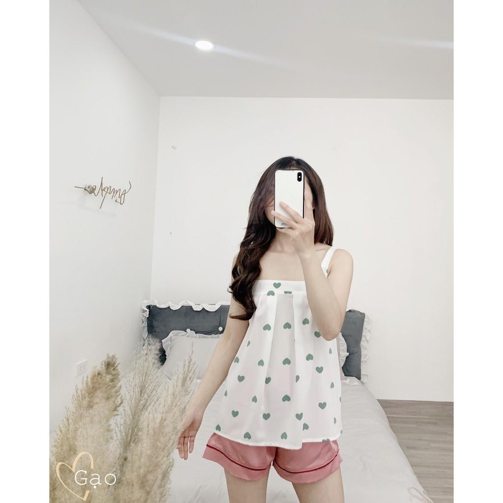 Set lụa thô 2 dây đùi siêu mát