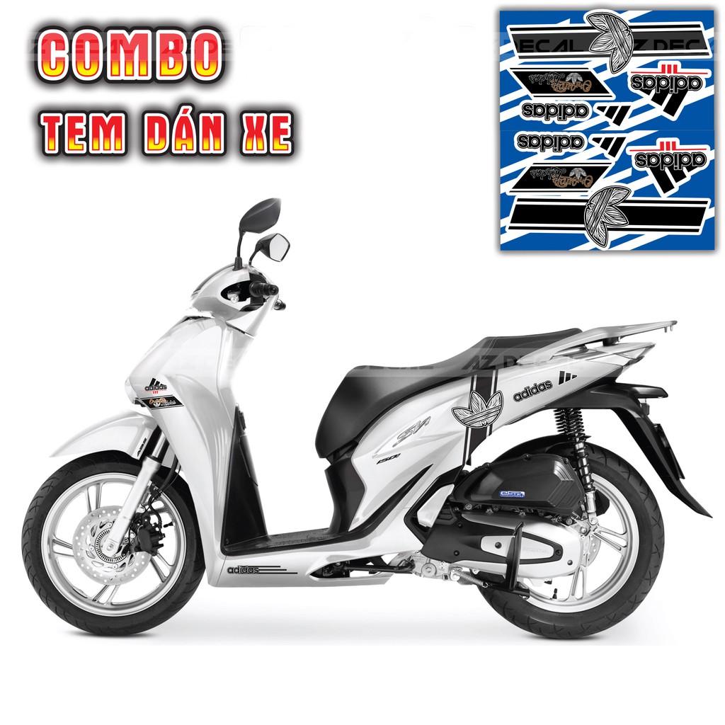Combo Tem Rời Dán Xe Dán Cho Mọi Dòng Xe Máy, Xe Điện | Bộ Tem Dán Đa Vị Trí