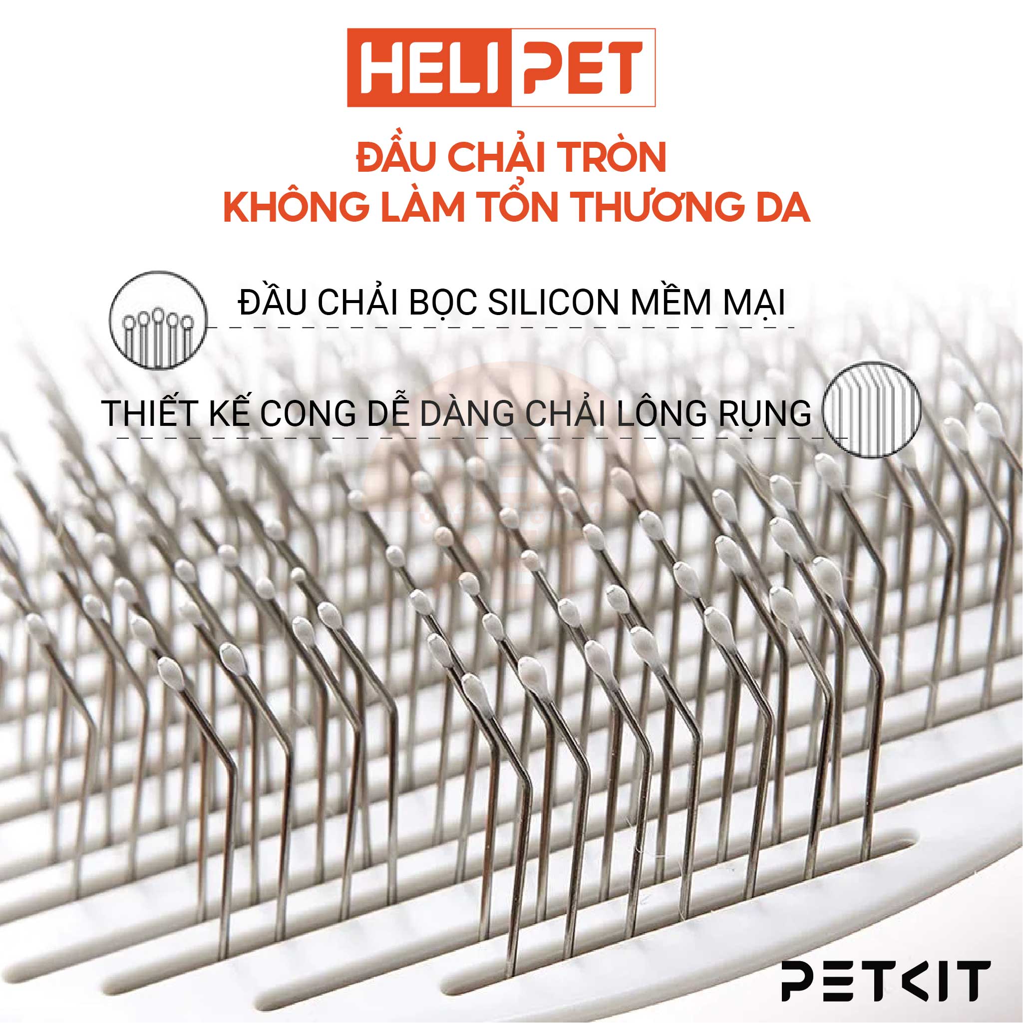 Lược chải lông cao cấp PETKIT dành cho chó mèo- HeLiPet