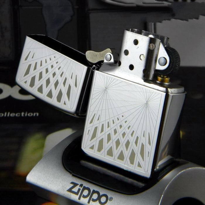 Bật Lửa Zippo Webbed High Polish Chrome Chính Hãng Usa