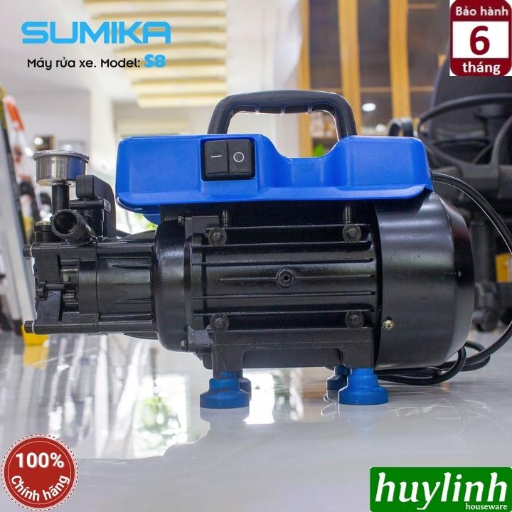 Máy rửa xe cao áp Sumika S8 - 1600W - Motor lõi đồng 100% - Tặng bình phun xà bông