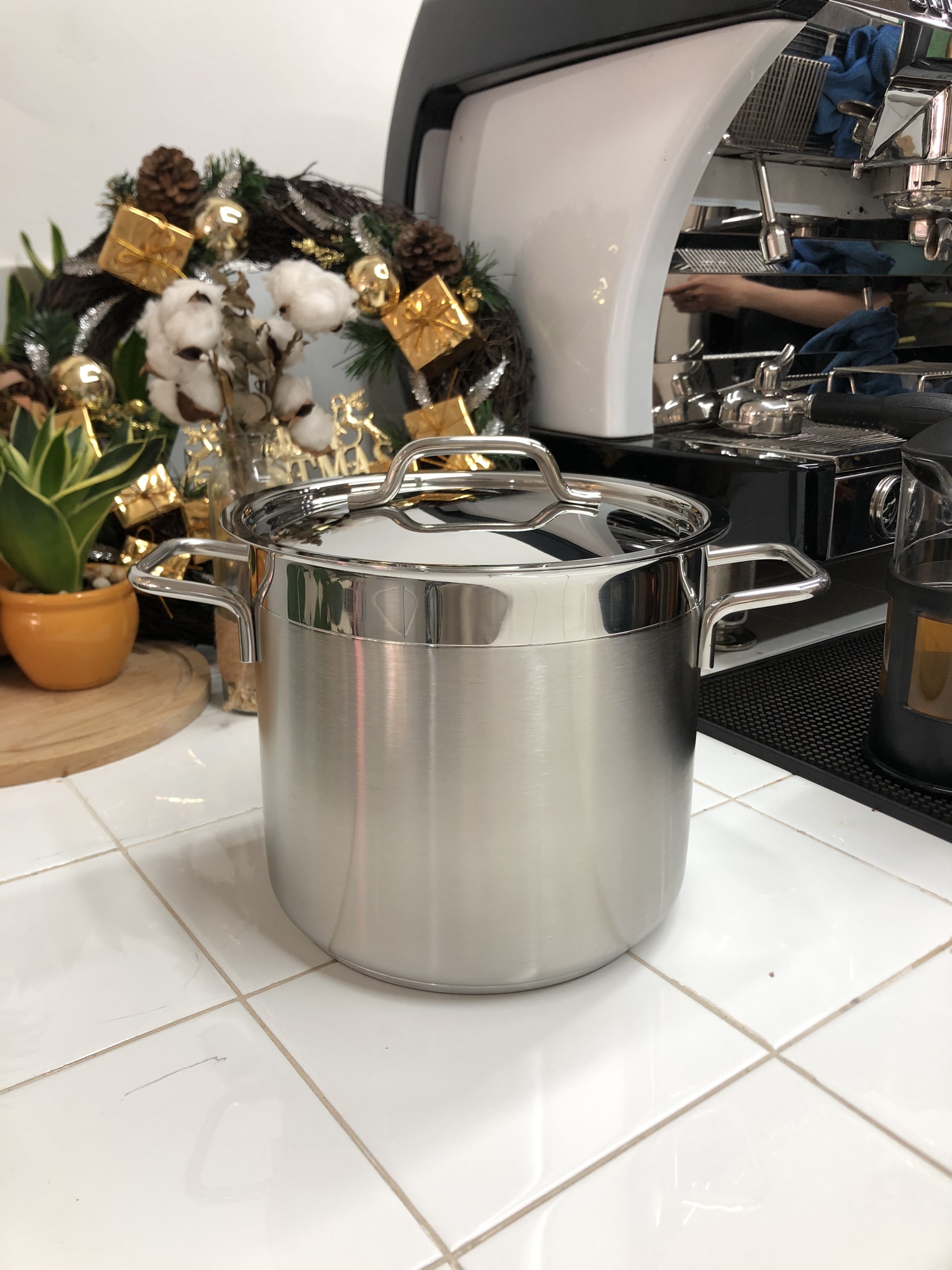 Nồi Inox 304 Đáy 3 Lớp Cao Cấp Hiệu Berndorf Sandrik - High Casserole With Lid