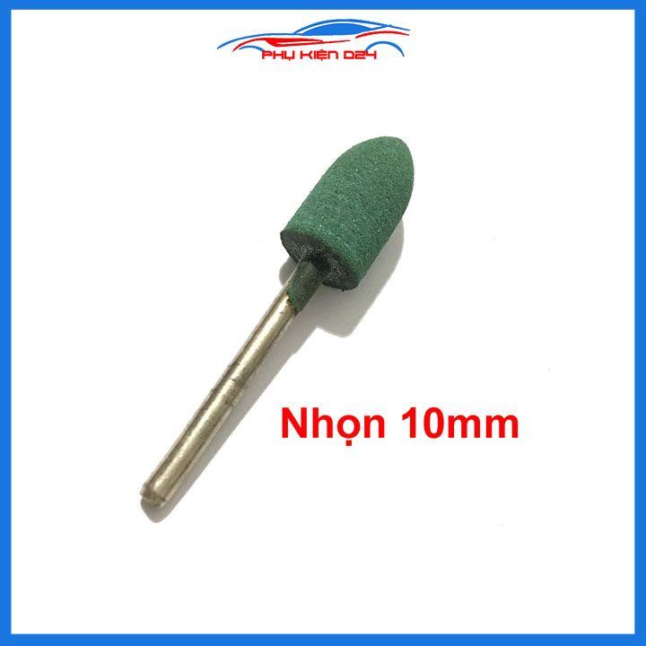 Mũi mài cao su xanh cán lắp 3mm mũi nhọn trụ đĩa đánh bóng gỗ nhựa thạch cao